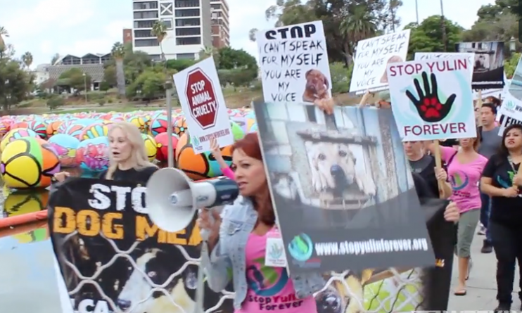 Популярное: «Хватит есть собак!» -- говорят Лос-Анджелесские протестующие.