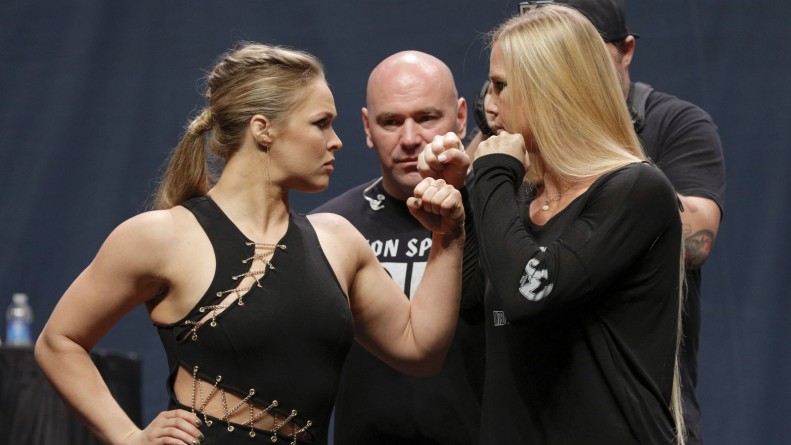 Ronda Rousey and Holly Holm