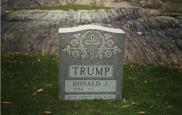 Происшествия: В Центральном парке Нью-Йорка появилось надгробие с именем Дональда Трампа