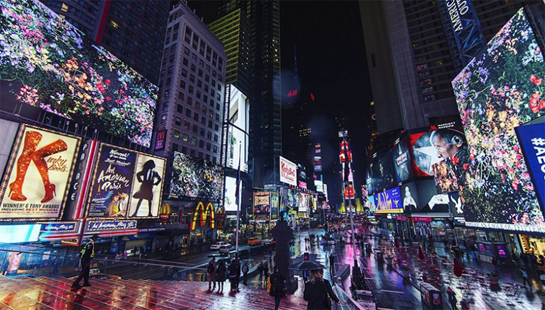 Досуг: Наслаждайтесь цветами на билбордах Таймс-сквер в рамках новой инсталляции