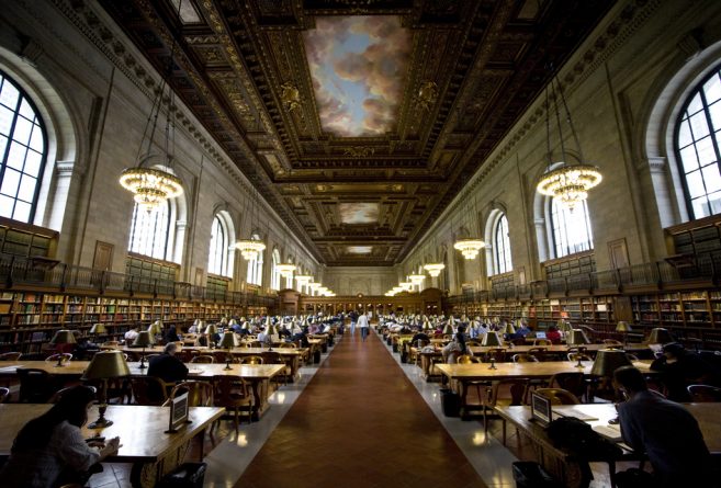 Искусство: Розовый читальный зал в Общественной библиотеке Нью-Йорка вновь открывается