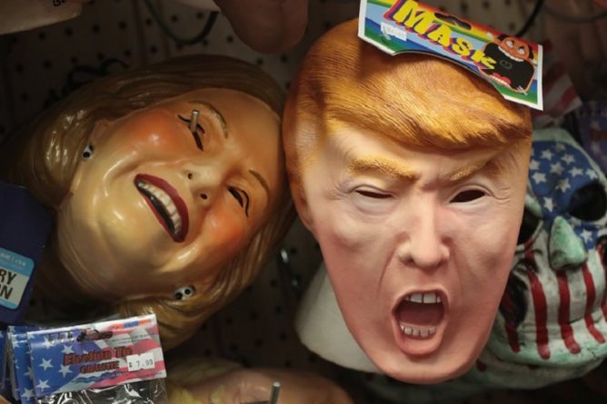 Популярное: Хэллоуин: растет спрос на маски кандидатов в президенты