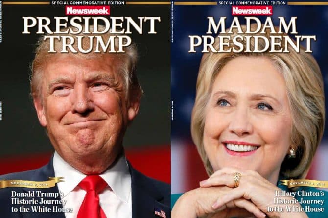 Политика: Newsweek отозвал 125 тысяч копий выпуска о победе Клинтон