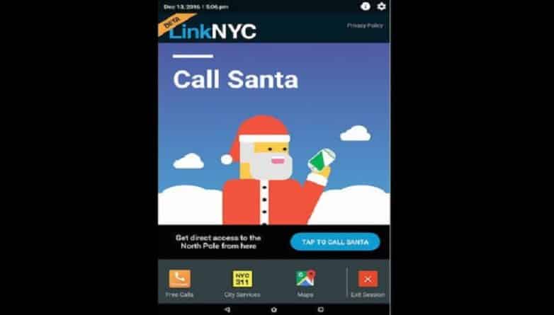 Досуг: Ваши дети могут "позвонить" Санте из любой точки LinkNYC