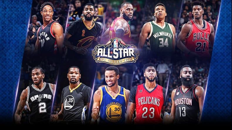 Спорт: НБА. Стартовые пятерки NBA All-Star 2017 Game