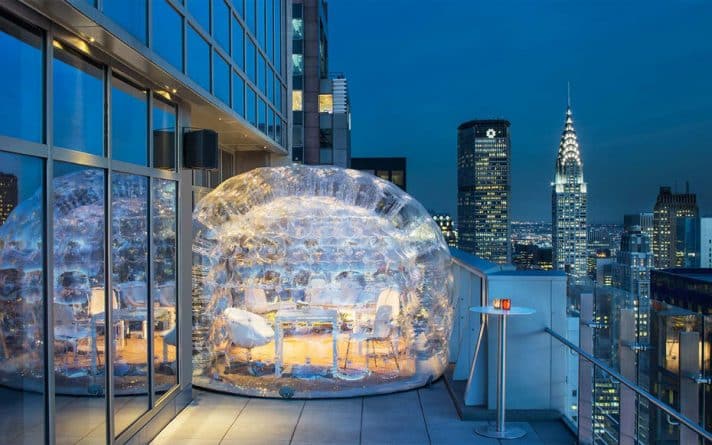 Досуг: Прозрачные пузыри в самом высоком баре Нью-Йорка