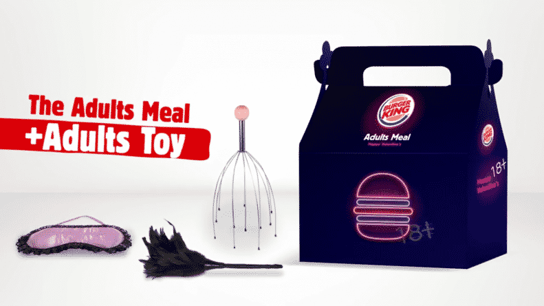 В мире: «Взрослый набор» от Burger King в День святого Валентина