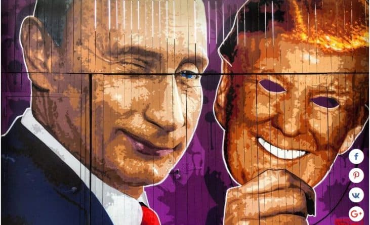 Общество: Бар в Бруклине обзавелся новой фреской с Путиным и Трампом