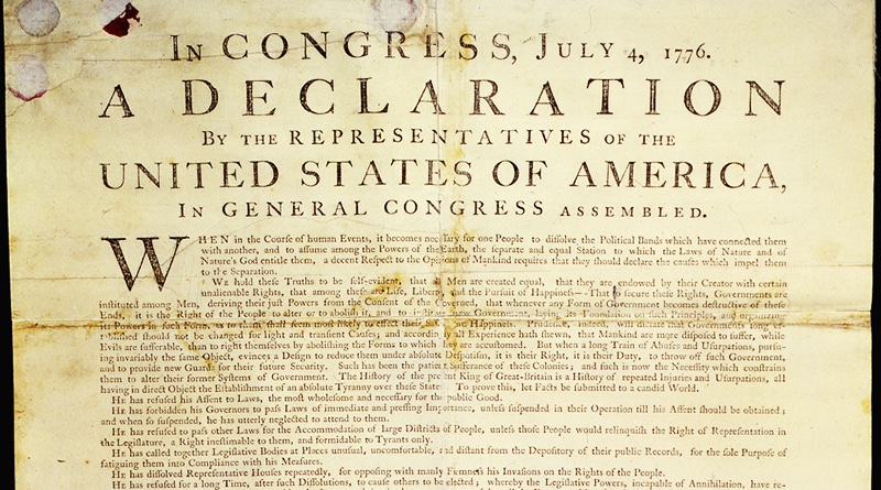 История: В Великобритании обнаружена рукописная копия Декларации независимости США