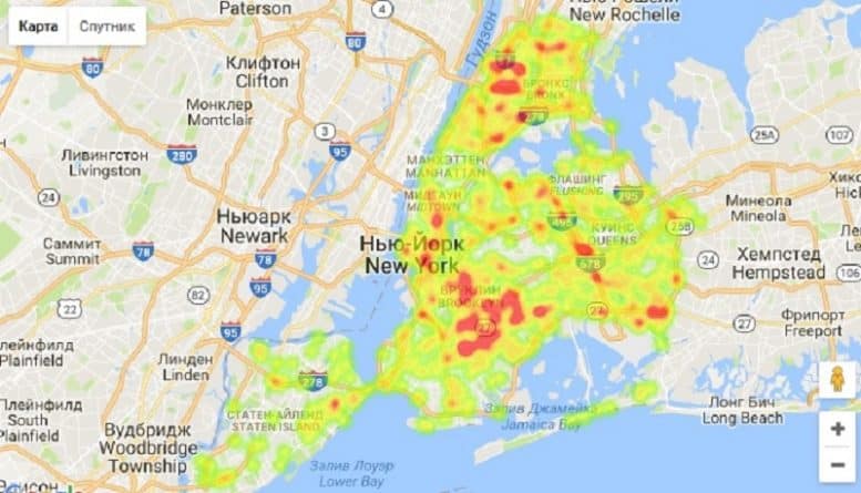 Общество: Стали известны самые опасные места по числу автомобильных аварий в Нью-Йорке