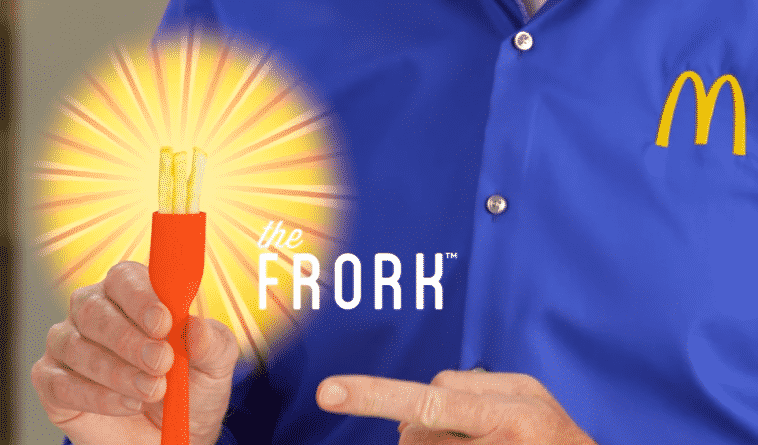 Популярное: Новое изобретение McDonald's - вилка с зубцами из картофеля фри