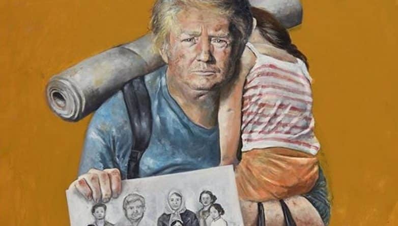 Общество: Сирийский художник нарисовал Трампа-беженца
