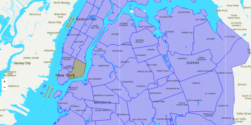 Общество: Каким из районов Нью-Йорка угрожают наводнения (карта)