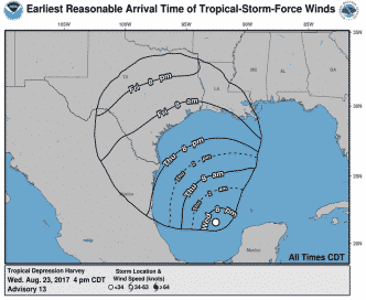 Погода: Тропический циклон Харви достигнет материка в пятницу