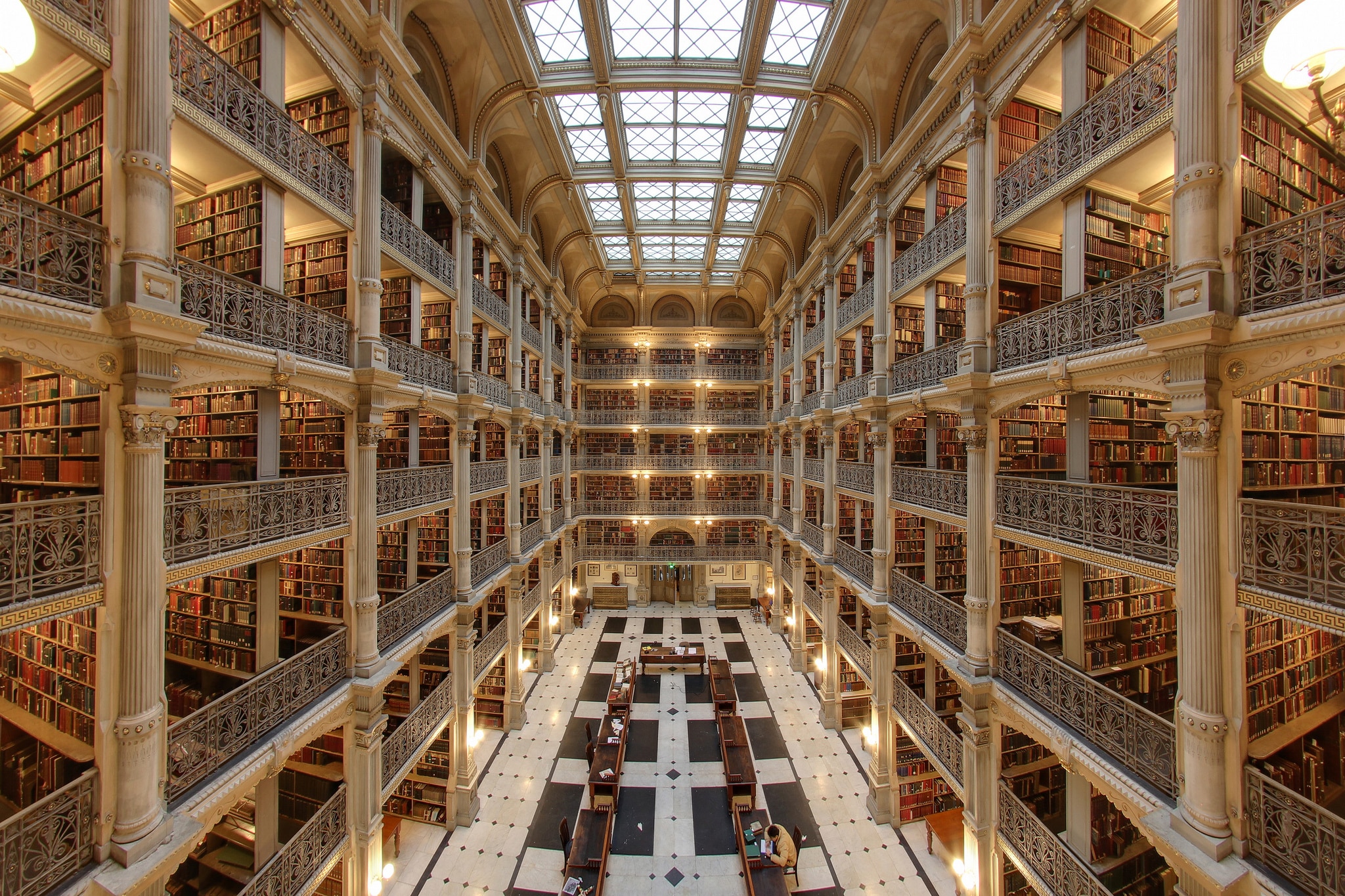 Путешествия: Путешествуем по США: библиотека Джорджа Пибоди, Балтимор, штат Мэриленд рис 3