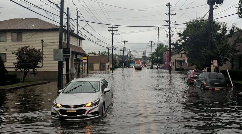Погода: Улицы Нью-Джерси превратились в реки: Нью-Йорк на очереди?