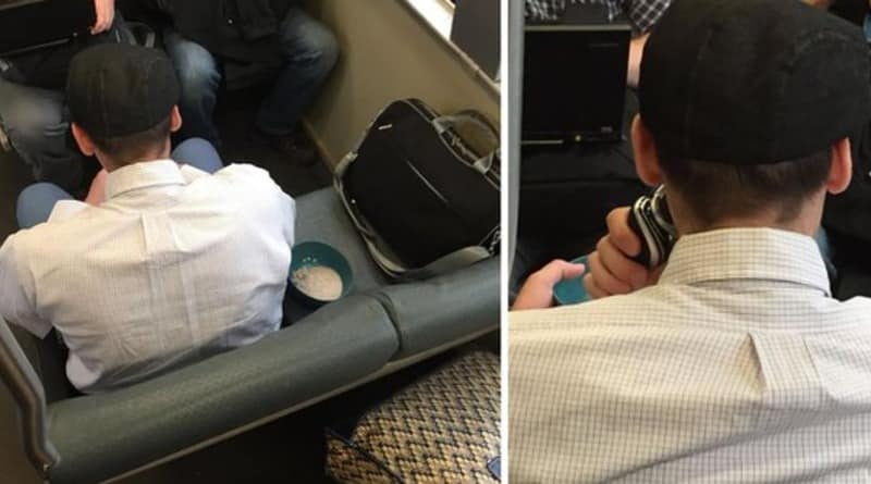 Общество: В метро Сан-Франциско пассажир заваривал овсянку и брился (фото)