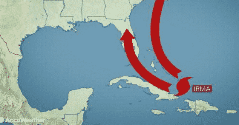 Погода: Ураган Ирма движется по направлению к Флориде: в штате введено чрезвычайное положение