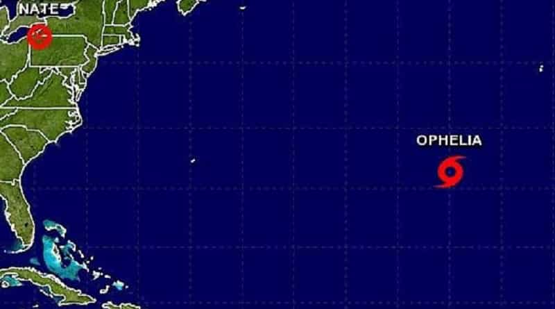 Погода: В Атлантическом океане сформировался новый ураган Офелия