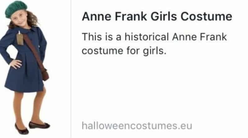 Общество: Интернет-магазины продавали костюм Анны Франк к Хэллоуину