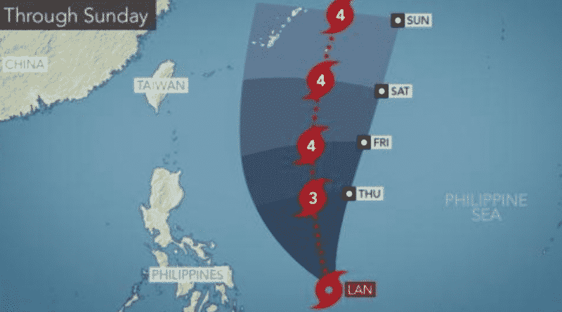 В мире: Супертайфун Лан угрожает Японии