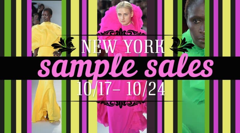 Афиша: Sample Sales этой недели в Нью-Йорке (15.10.2017)