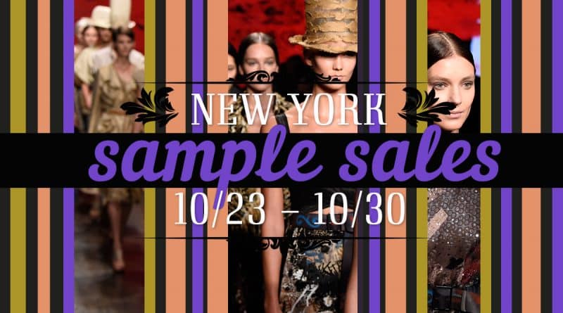 Афиша: Sample Sales этой недели в Нью-Йорке (23.10.2017)