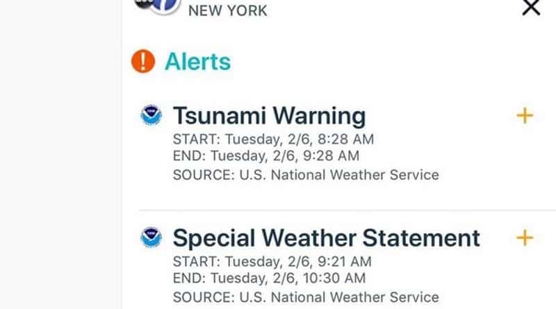 Локальные новости: Нью-Йорк предупредили о цунами - по ошибке