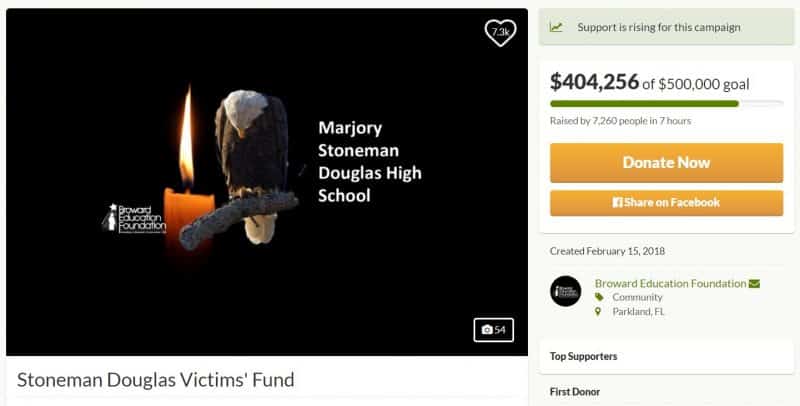 Происшествия: Страница GoFundMe, созданная для помощи после стрельбы во Флориде, собрала $100 тысяч за первые полчаса
