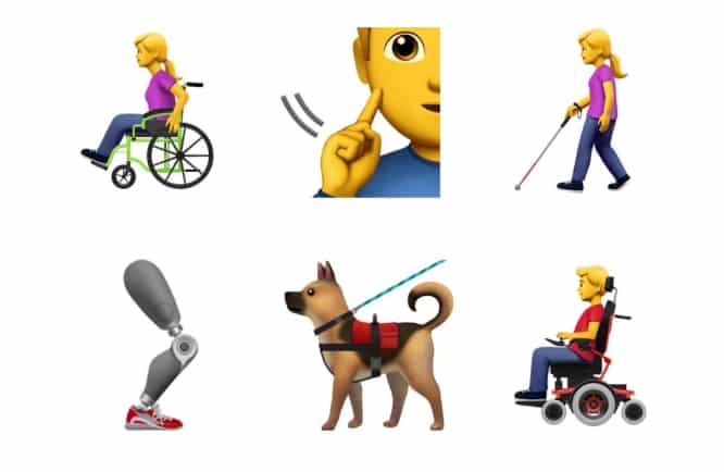 Афиша: Apple добавит эмодзи с изображением инвалидности