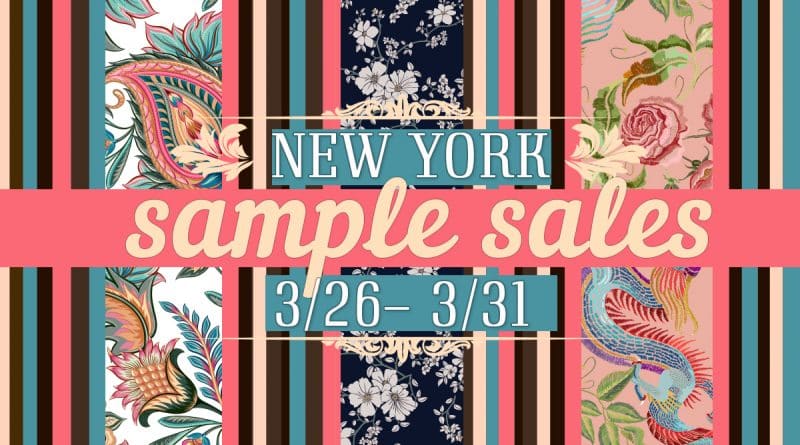 Афиша: Sample Sales в Нью-Йорке | 26 - 31 марта