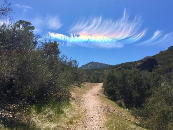 Погода: На этой неделе над скалой Pinnacles видели редкую огненную радугу