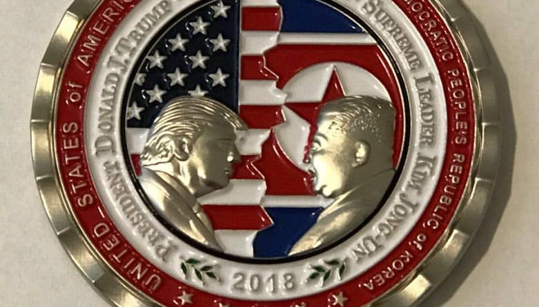 Политика: Трамп и Ким Чен-Ын еще не встретились, но по этому случаю уже выпустили коллекционную монету