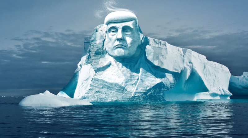 Политика: Голову Трампа хотят высечь на арктическом айсберге