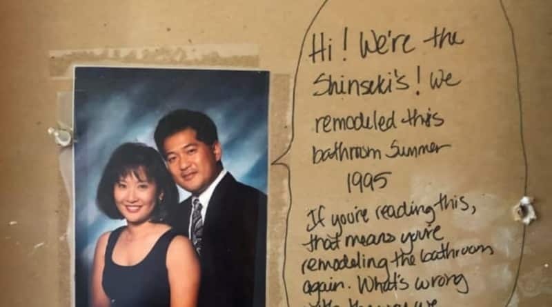 Локальные новости: Семья нашла в стене послание, которое оставили прежние жильцы 23 года назад