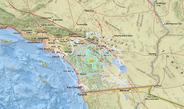 Происшествия: В Южной Калифорнии зарегистрировали землетрясение мощностью 4,4 балла