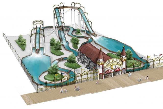 Афиша: В Луна-парке Кони-Айленда появятся 12-метровые водные горки, зиплайн и зона для отдыха