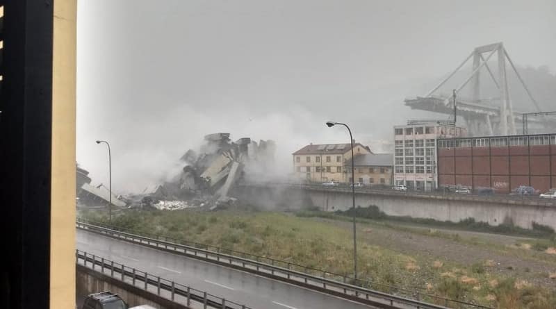 В мире: В Италии обрушился автомобильный мост: 22 погибших, 13 травмированных