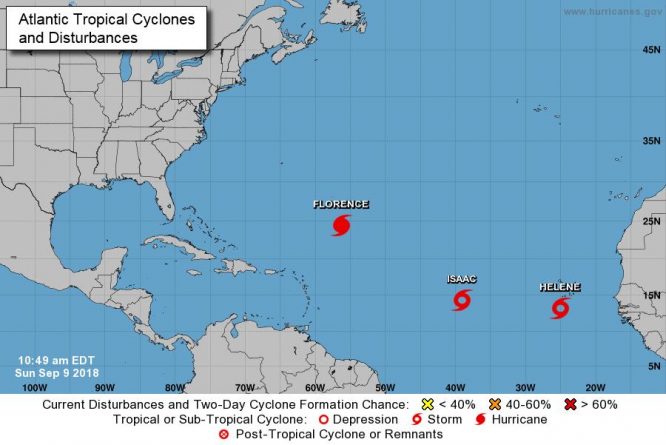 Погода: Шторм «Флоренс» на пути к США вновь стал ураганом