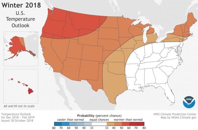 Погода: Зима в Соединенных Штатах обещает быть необычайно мягкой