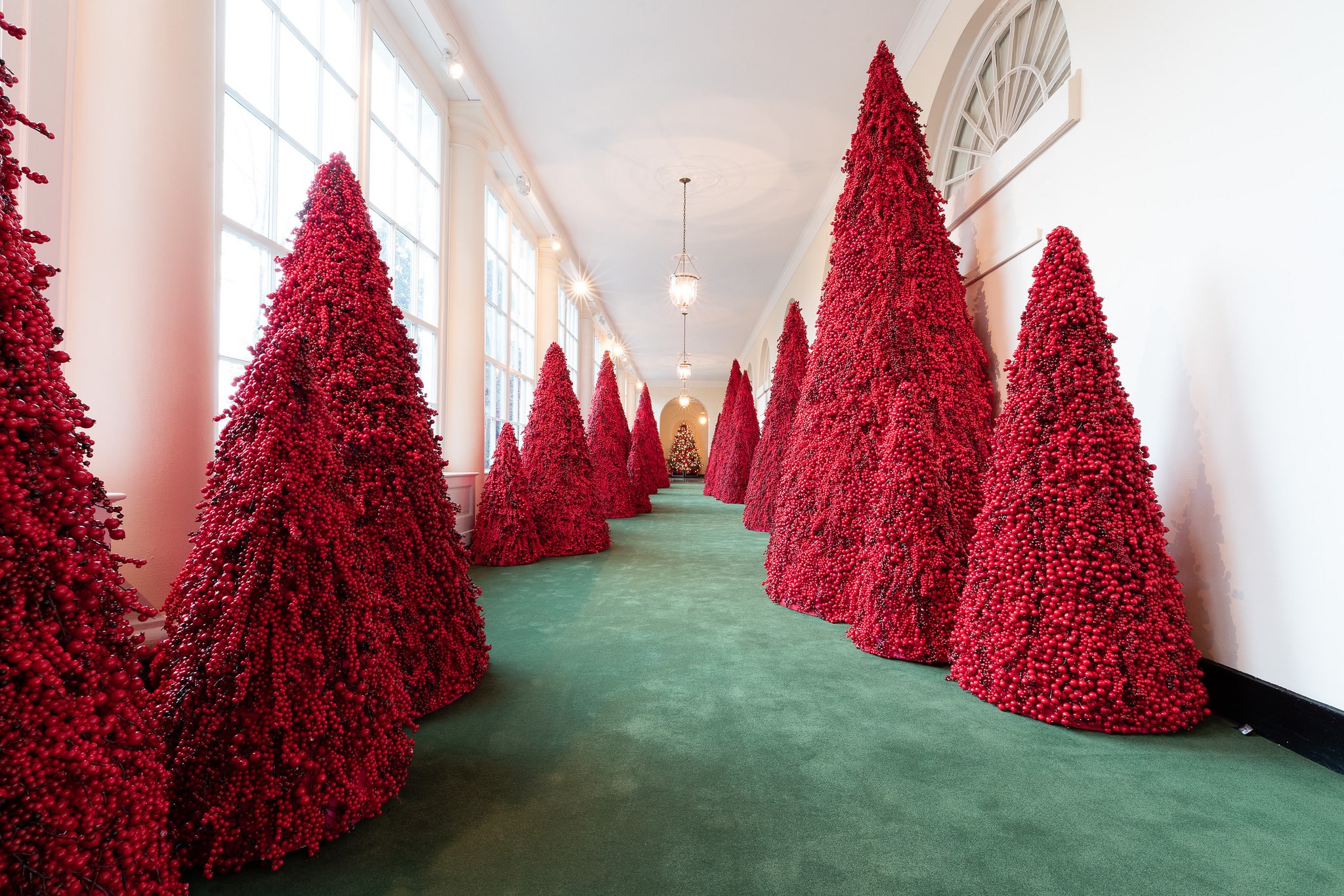 Знаменитости: Мелания украсила Белый дом красными елками — и к ним тут же «прифотошопили» Путина (фото) рис 4