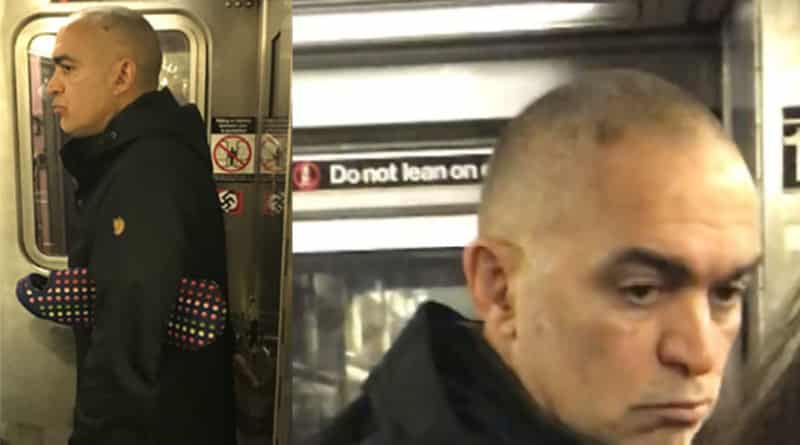Локальные новости: NYPD разыскивает мужчину, оставившего свастику в метро Нью-Йорка (фото)