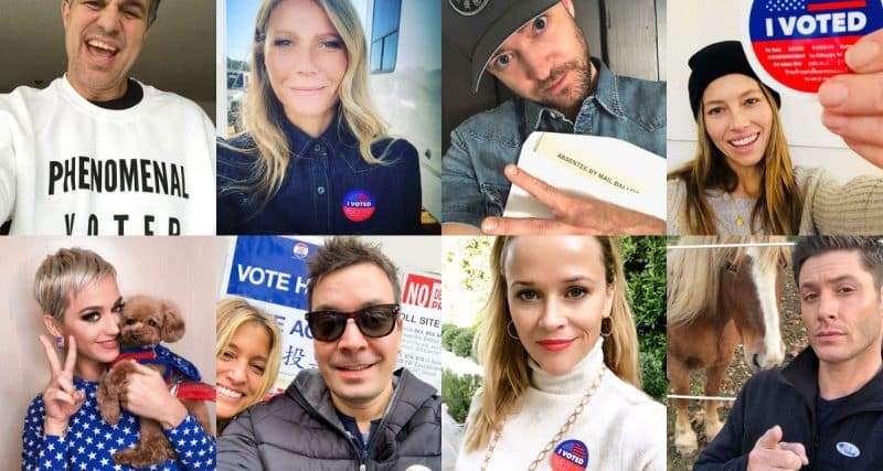 Знаменитости: Знаменитости поделились фото с выборов в США: Тимберлейк, Пэлтроу, Кэтти Пэрри & Co.