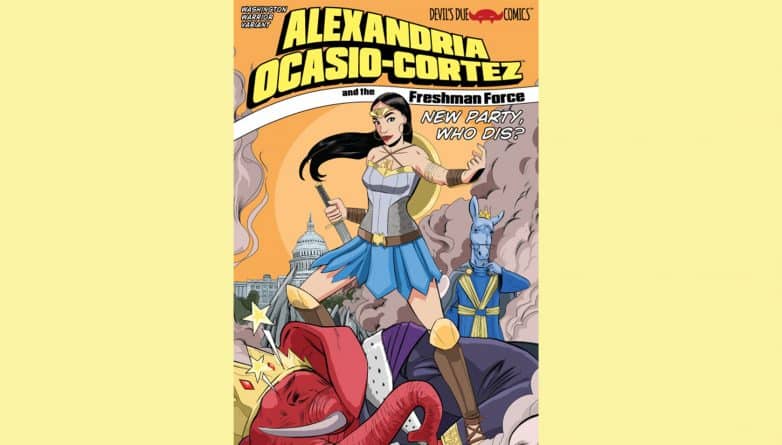 Политика: Окасио-Кортес стала супергероиней и победила Слона-республиканца — в новом комиксе