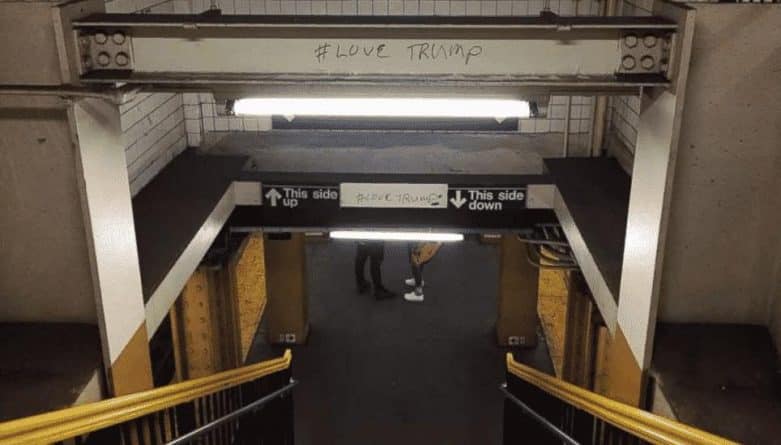 Происшествия: В Бруклине поймали вандала в метро с помощью фальшивой стены