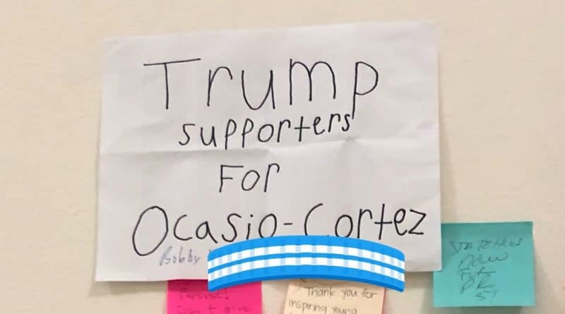 Политика: Сторонник Трампа написал на стене офиса Окасио-Кортес, что поддерживает ее «Новый зеленый курс»