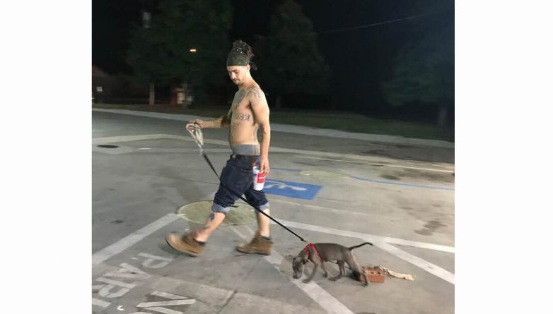 Происшествия: Мужчину задержали после того, как в сети появилось фото, на котором он заставляет собаку тащить кирпич