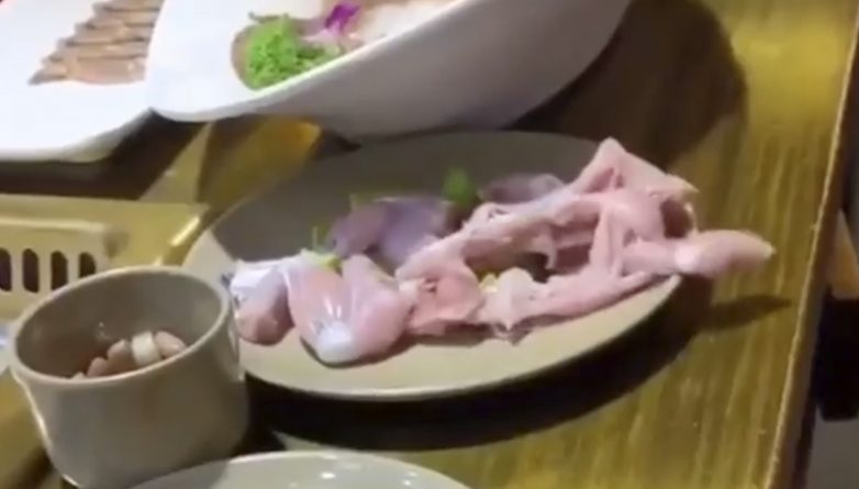Локальные новости: Вирусное видео: «Зомби-мясо» сбежало из тарелки клиентки ресторана во Флориде