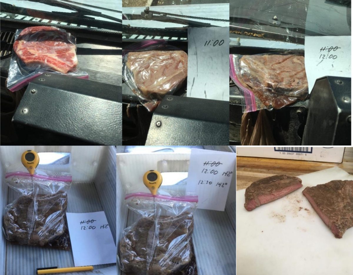 Погода: фотографии, показывающие, как кусок мяса постепенно превращается в стейк