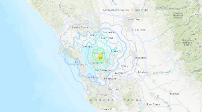 Локальные новости: В районе залива Сан-Франциско произошло крупнейшее за 5 лет землетрясение